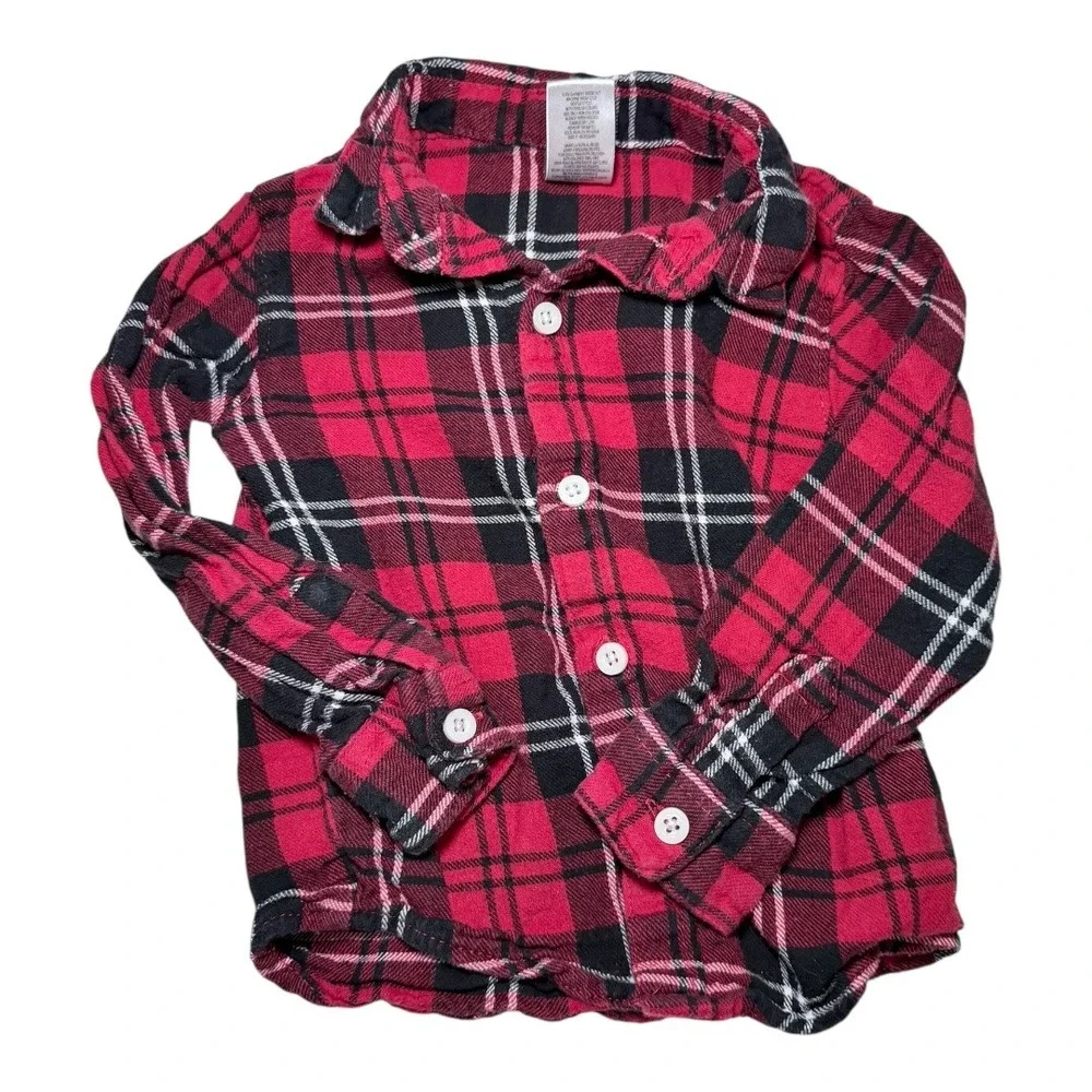 Carter's Wonder Nation Kids 3T Flannel Plaid Button Down Shirt Bundle Multicolor